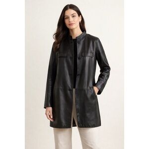 Vintage Women’s MICHAA Luxury Leather Jacket/ Blazer Black Size 6